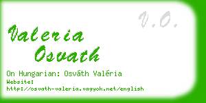 valeria osvath business card